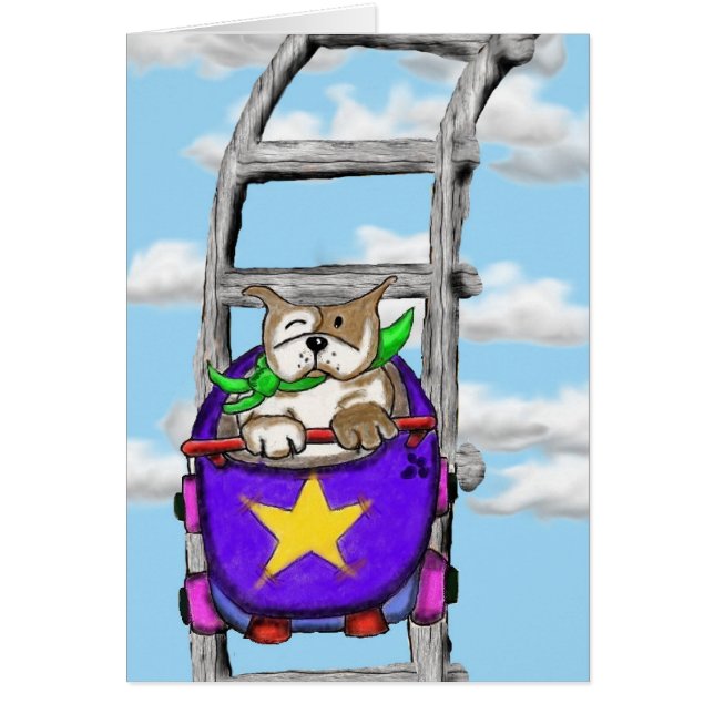 STAFFIE-LEENDEN - liv är en Rollercoaster Hälsningskort (Framsidan)