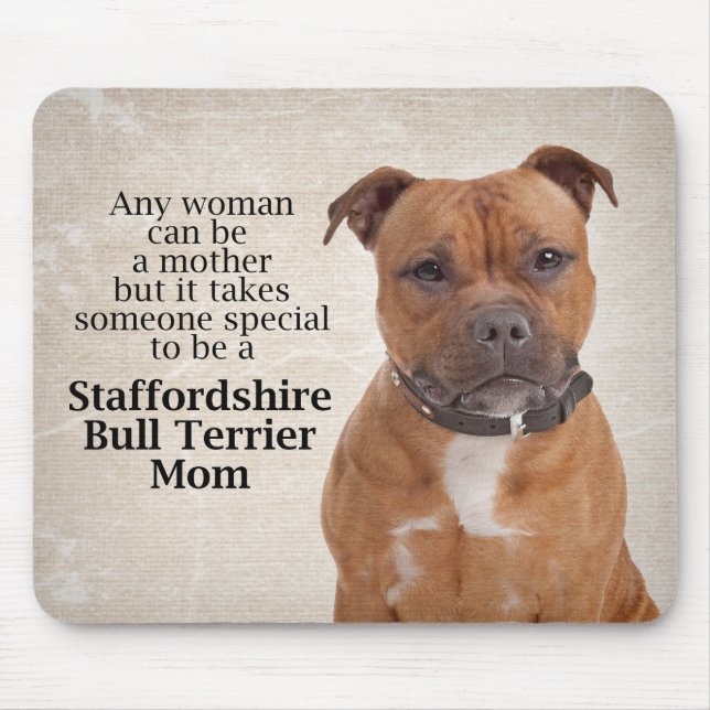 Staffie Mamma Mousepad Musmatta (Framsidan)
