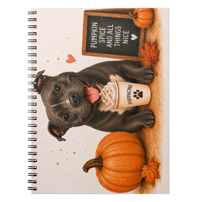 Staffie Pumpkin Spice Anteckningsbok (Framsidan)