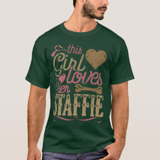 Staffie Stbudsdshireerrier Hund Gift Hundar boyfri T Shirt