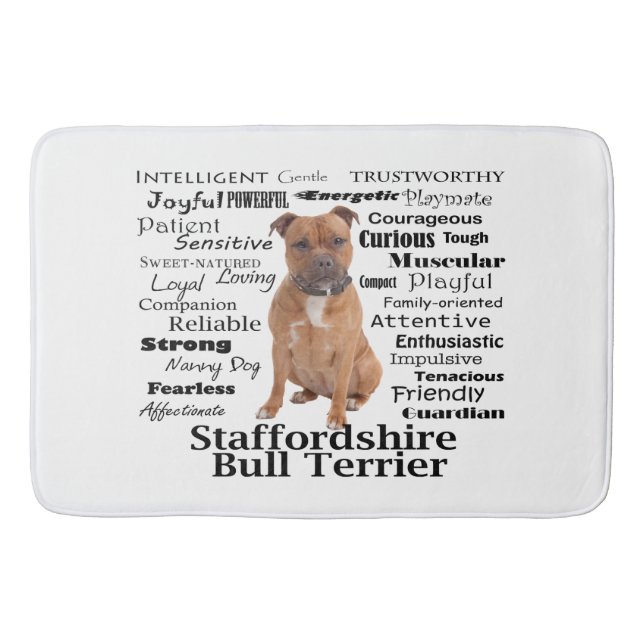 Staffie Traits Bath Mat Badrumsmatta (Framsidan)