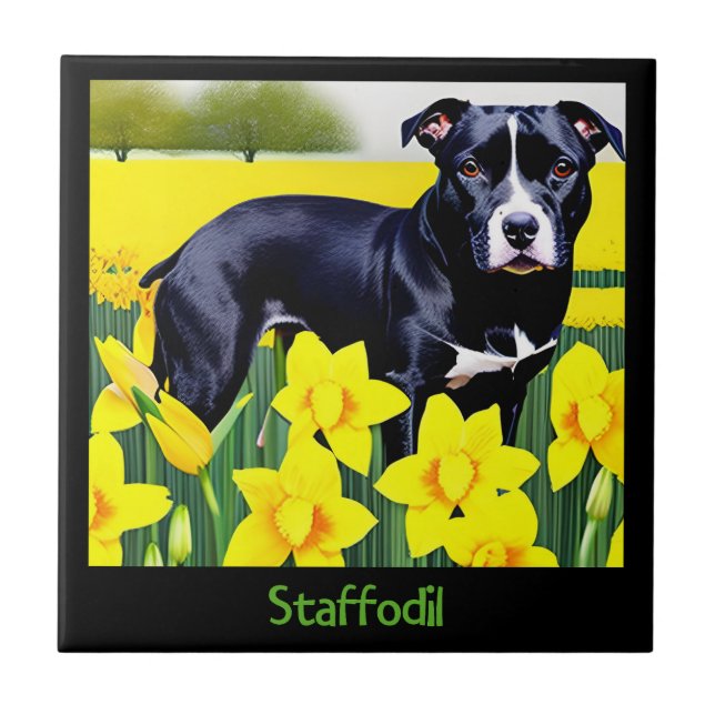Staffodil - personal i Daffodils Kakelplatta (Framsidan)