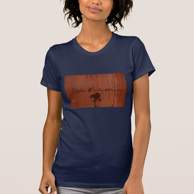 Stafford beställnings- Woodworkslogotyp T-shirt (Framsida)