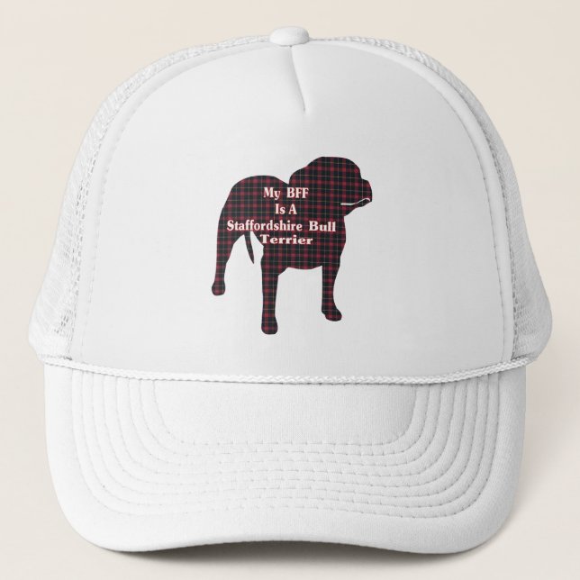 Stafford Bull Terrier BFF Hat Truckerkeps (Framsida)