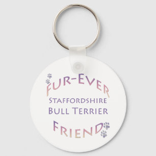 Stafford Bull Terrier Furever Friend Nyckelring