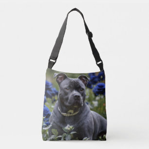 Stafford Bull Terrier in Blue Ro Garden Axelväska