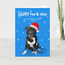 Stafford Bull Terrier jul Staffy Älskare Helgkort