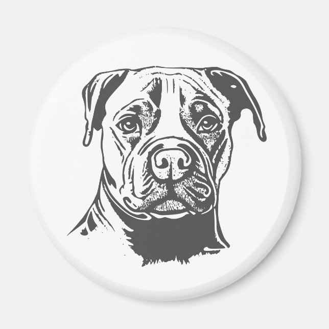 Stafford Bull Terrier Magnet (Framsidan)