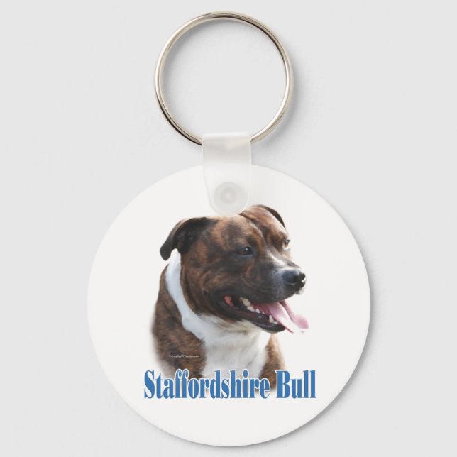 Stafford Bull Terrier Namn Nyckelring (Framsida)