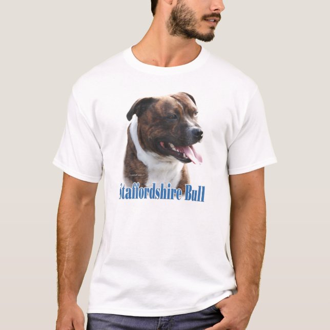 Stafford Bull Terrier Namn Tee (Framsida)
