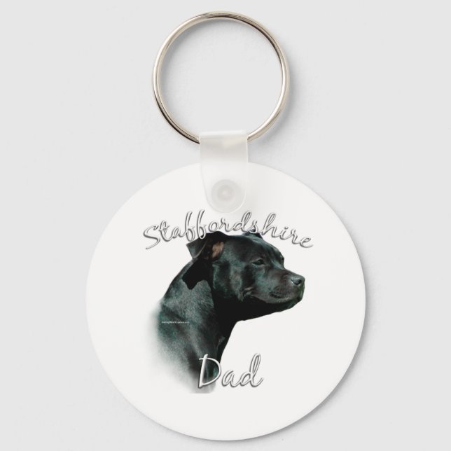 Stafford Bull Terrier Pappa 2 Nyckelring (Framsida)