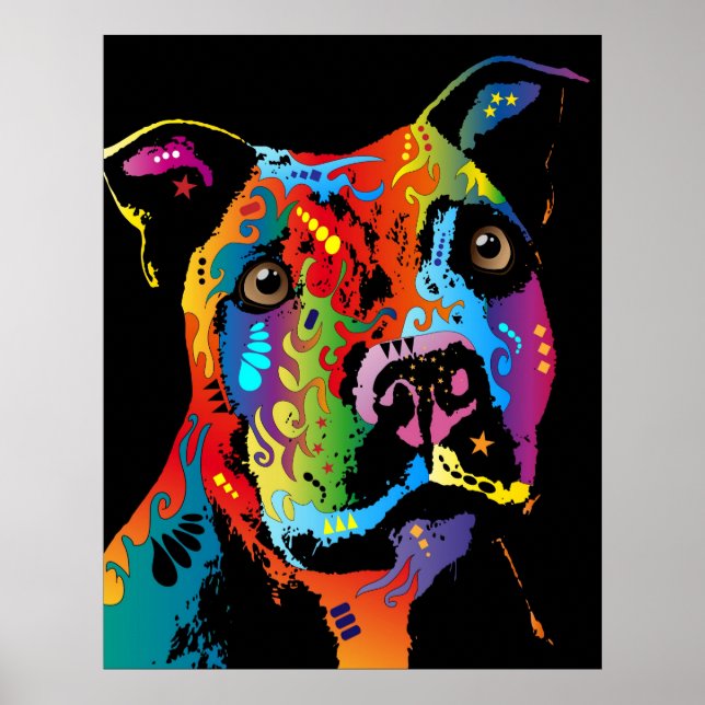 Stafford Bull Terrier Poster (Framsidan)