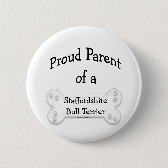 Stafford Bull Terrier Proud P... - Button Knapp (Framsida)