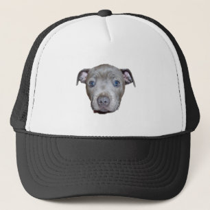 Stafford Bull Terrier Puppy Ansikte Truckerkeps