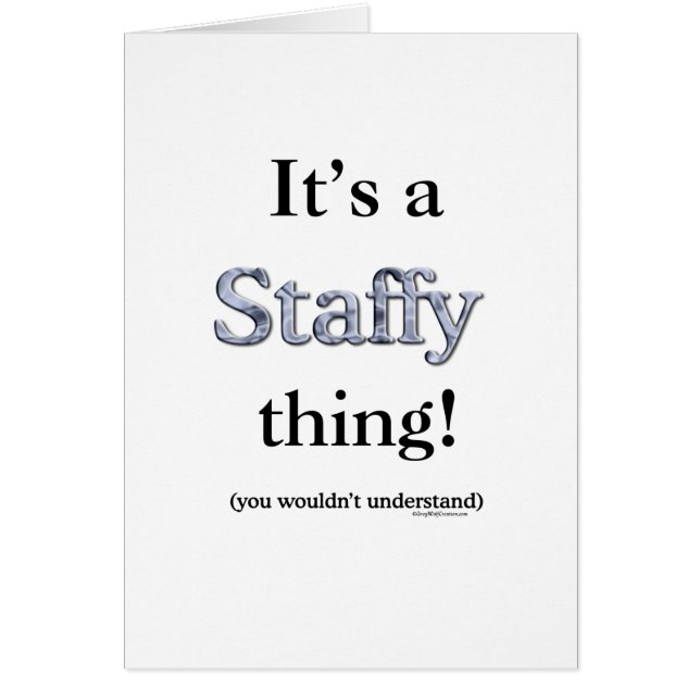 Stafford Bull Terrier Sak Hälsningskort (Framsidan)