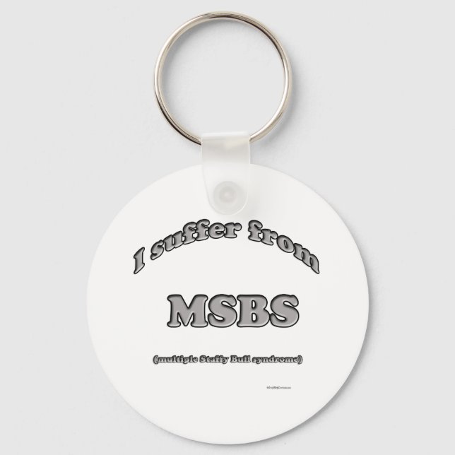 Stafford Bull Terrier Syndrome Keychain Nyckelring (Framsida)