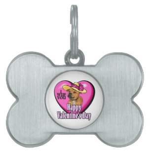 Stafford Bull Terrier Valentines day ID-bricka Husdjur
