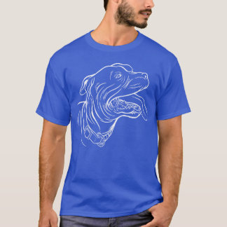 Stafford Bullerrier Hund Hundar Porträtt Hund vin T Shirt