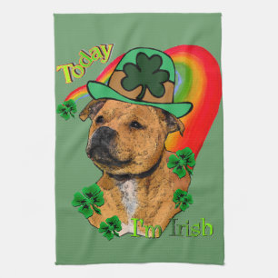 Stafford Dshire Bull Terrier St Patricks Kökshandduk