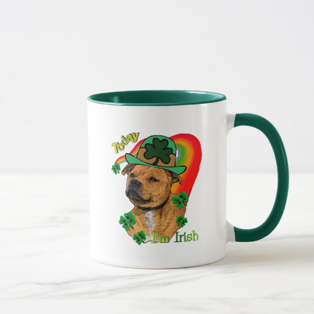 Stafford Dshire Bull Terrier St Patricks Mugg (Höger)