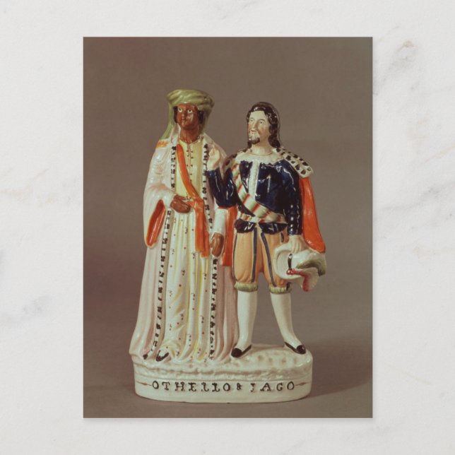 Stafford figur i Othello och Iago, 1858 Vykort (Framsida)