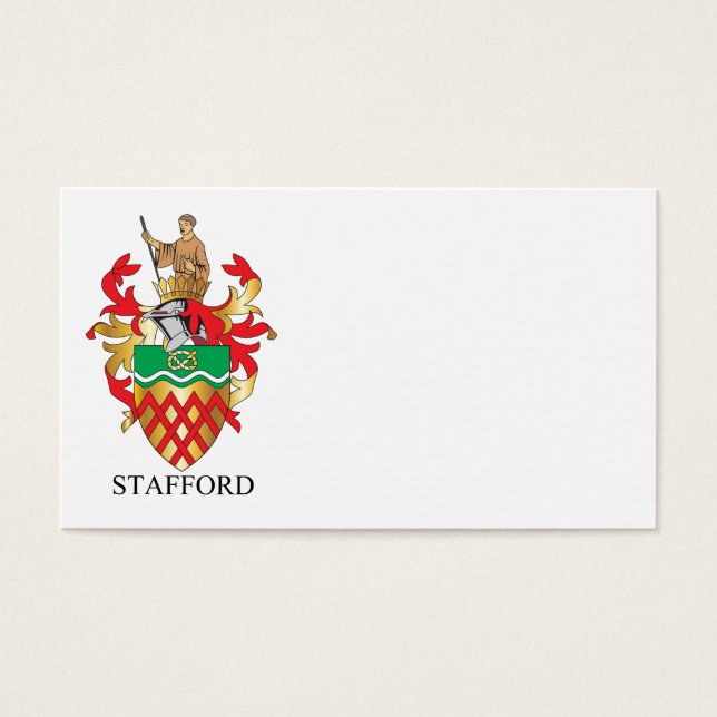 Stafford jackar arm visitkort (Framsidan)