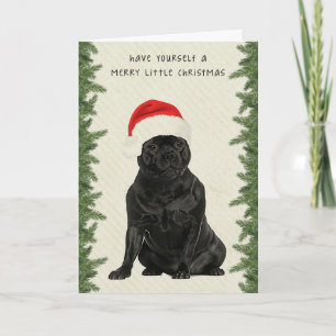 Stafford Terrier Merry Little jul Helgkort