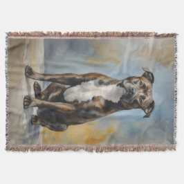 StaffordDshire Terrier Porträtt Filt