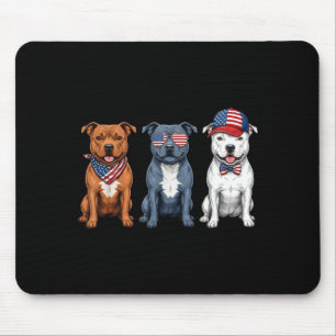 Staffordshire Bull Terrier 4 juli flagga hund Musmatta