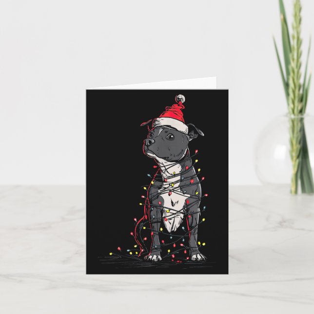 Staffordshire Bull Terrier Christmas Graphics Dog  Kort (Framsida)