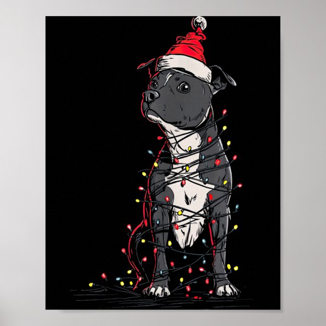 Staffordshire Bull Terrier Christmas Graphics Dog  Poster (Framsidan)