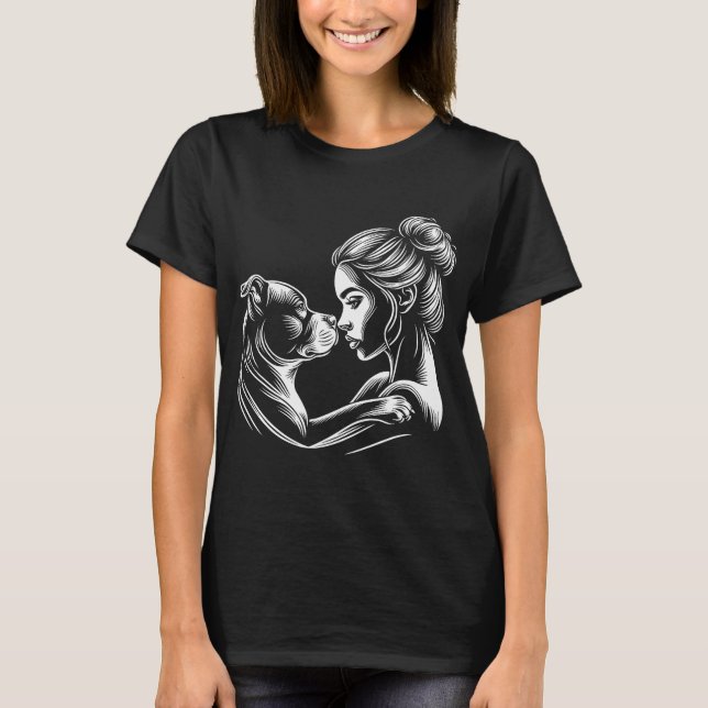 Staffordshire Bull Terrier Dog Mom Mothers Day T Shirt (Framsida)