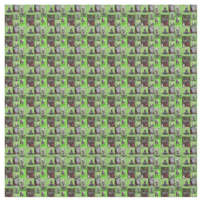 Staffordshire Bull Terrier Fotocollage, Tyg (Närbild)