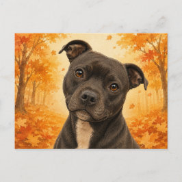 Staffordshire Bull Terrier Höst Hund Vykort