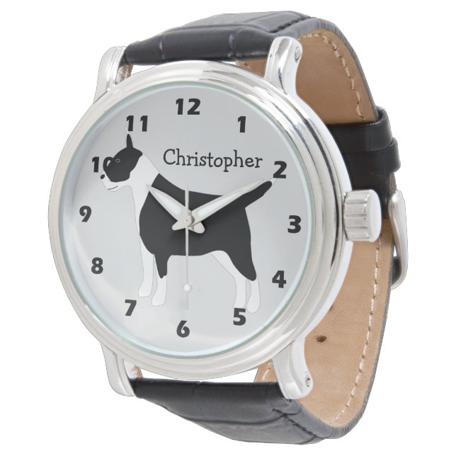 Staffordshire Bull Terrier Hund Design Armbandsur (Vinklad)