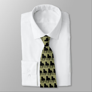 Staffordshire Bull Terrier Hund Silhouettes Mönst Slips