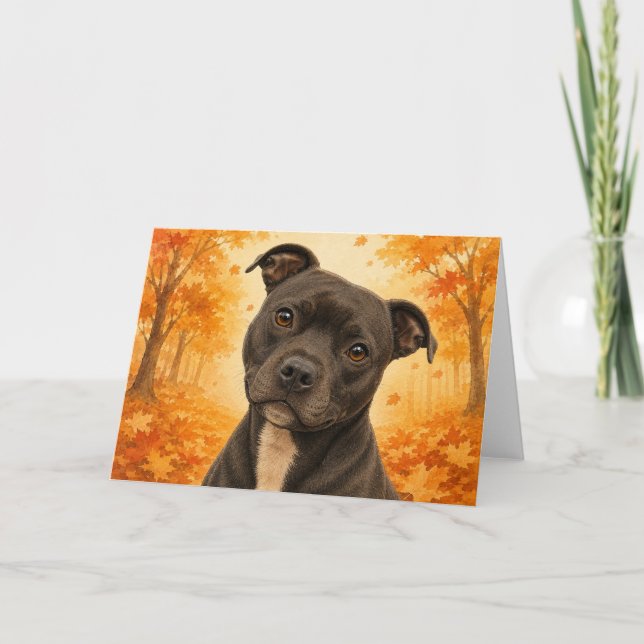 Staffordshire Bull Terrier-kort Kort (Framsida)