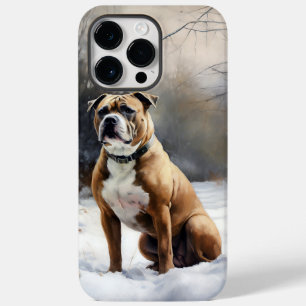 Staffordshire Bull Terrier Låt Det Snöa Jul