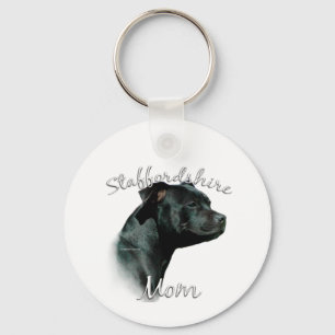 Staffordshire Bull Terrier Mamma 2 Nyckelring