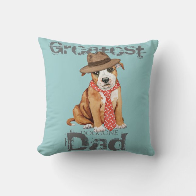 Staffordshire Bull Terrier Pappa Kudde (Framsida)