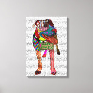 Staffordshire Bull Terrier - Patchwork Canvastryck