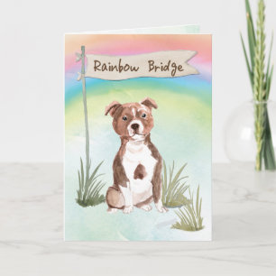Staffordshire Bull Terrier Pet Sympathy Rainbow Kort