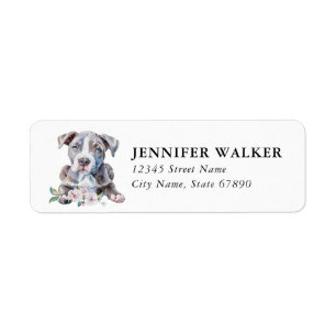Staffordshire Bull Terrier Returadressetiketter Returadress Etikett