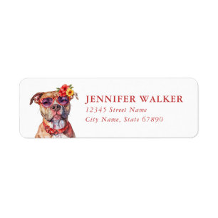Staffordshire Bull Terrier Returadressetiketter Returadress Etikett