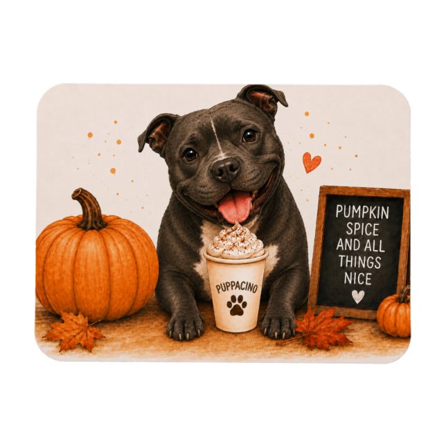 Staffordshire Bull Terrier Staff Staffie Magnet (Horisontell)