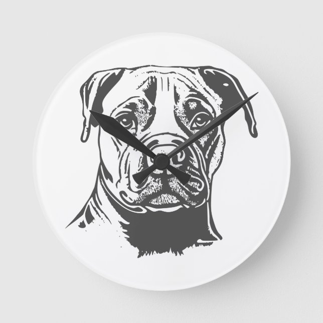 Staffordshire Bullterrier Rund Klocka (Framsida)