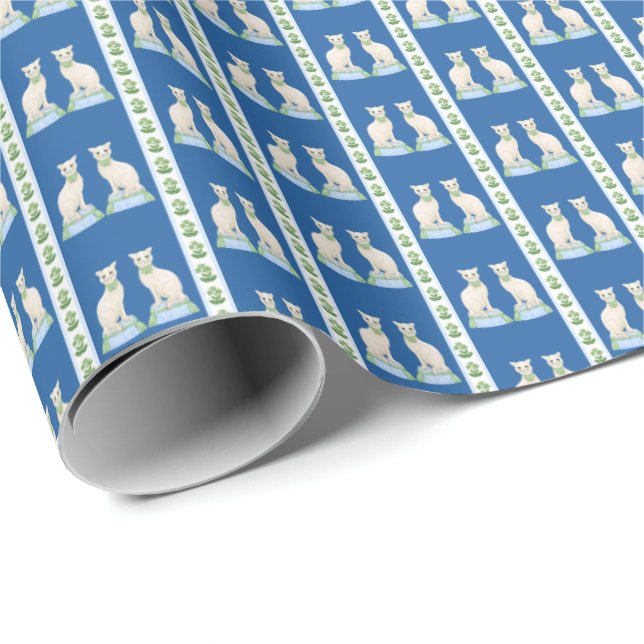 Staffordshire Cat Wrapping Paper Presentpapper (Rullad Hörn)