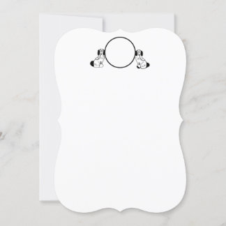 Staffordshire Chinoiserie Hund Note Card Inbjudningar