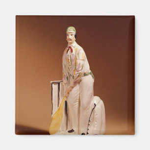 Staffordshire figur av en cricketer, 1865 magnet