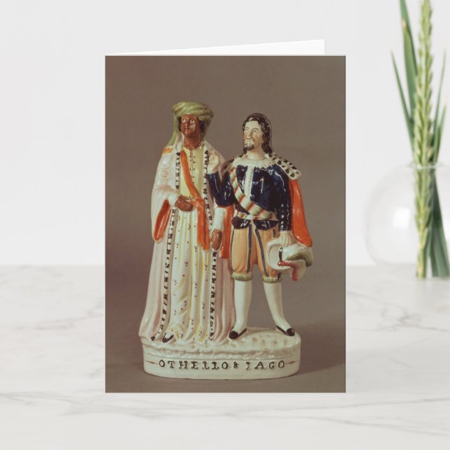 Staffordshire figur av Othello och Iago, c.1858 Kort (Framsida)
